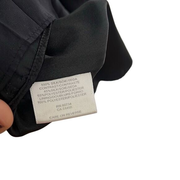 BCBGMAXAZRIA Silk Embellished Back Tie Sleeveless Mini Dress Black Size 0 - Picture 8 of 10